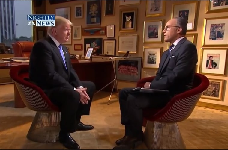 IMAGE: Donald Trump and Lester Holt