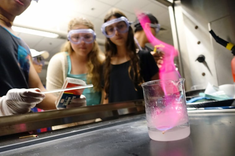 Students participate in a course at the Explo summer program at Yale.