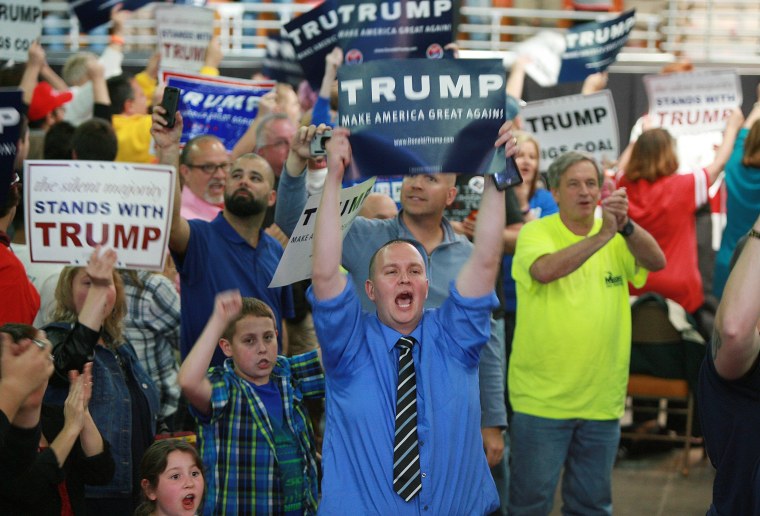 Image: Donald Trump supporters in Charleston, W.Va.