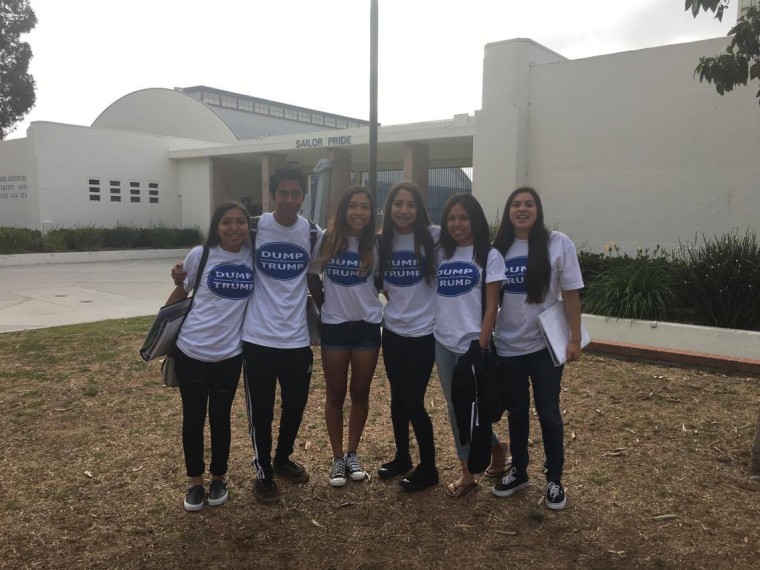 Latino students attending Newport Harbor High School in California fought to wear their anti-Donald Trump T-shirts, saying that other students had worn pro-Trump t-shirts for a while.