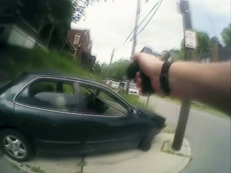 University of Cincinnati police officer Ray Tensing's body camera shows his handgun drawn in Cincinnati