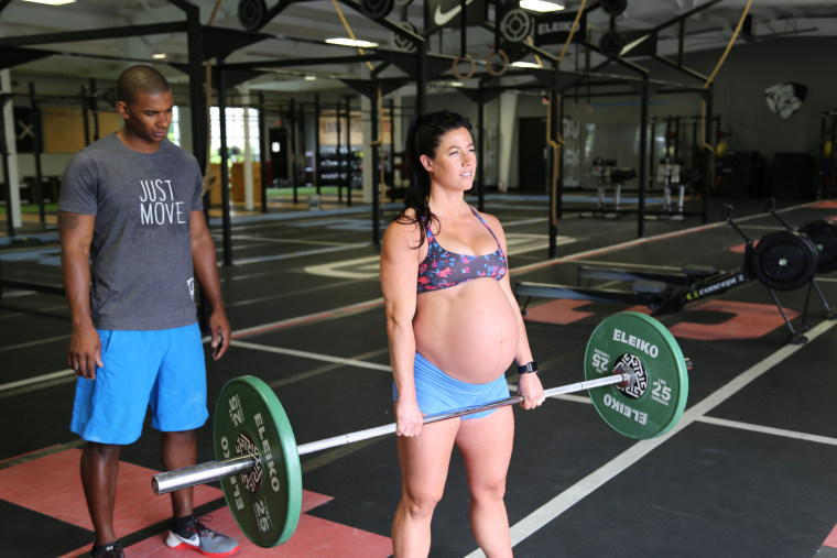 Pregnant And Pumping Iron: Fitness  Instructor Deadlifts 205lbs