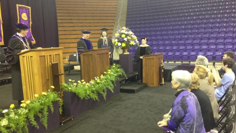 University of Northern Iowa student gets private graduation ceremony