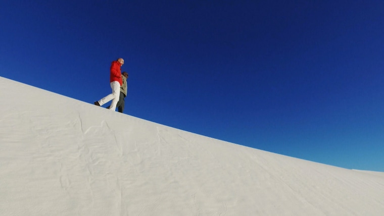 Matt Lauer, Al Roker at White Sands