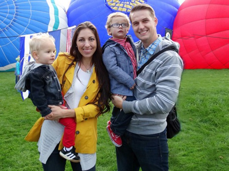 Whitney and Spencer Blake with their sons.