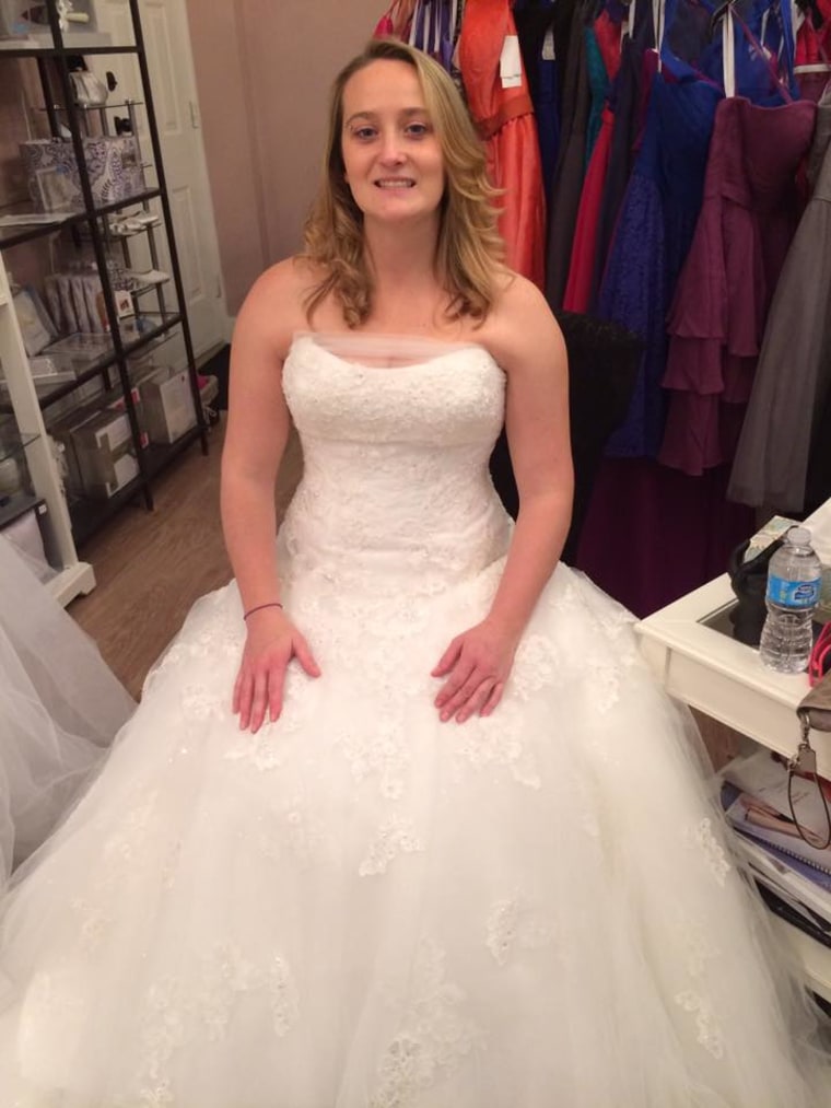 Elise Phillippo of fort mcmurray in her wedding dress