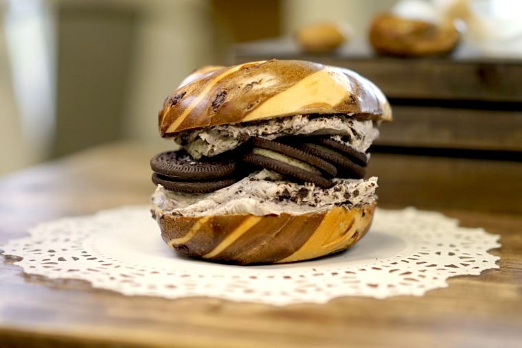 Oreo overload bagel