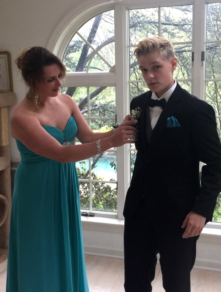 Girl Wearing Suit to Prom Dress