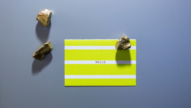 DIY gold rock magnets