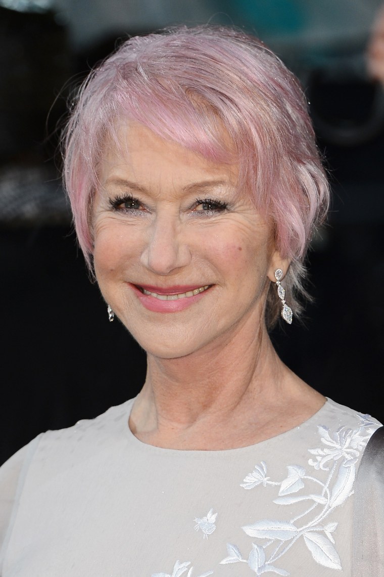 Helen Mirren pink hair