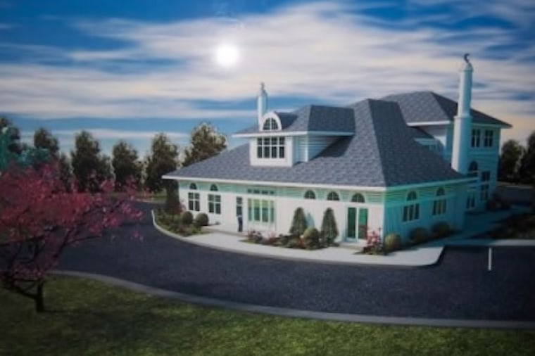 A rendering of the proposed mosque taken from court documents.