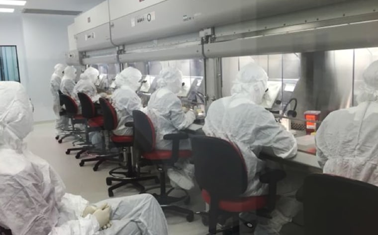 Staff at Sanaria Inc. in Rockville, Maryland  take apart mosquitoes to remove the parasite that causes malaria. The company uses that parasites to make a vaccine against the disease, which kills nearly half a million people a year.