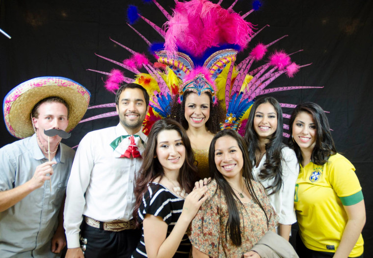 Students and friends celebrate at Brigham Young University's BYU Latino Festival, November 2014.