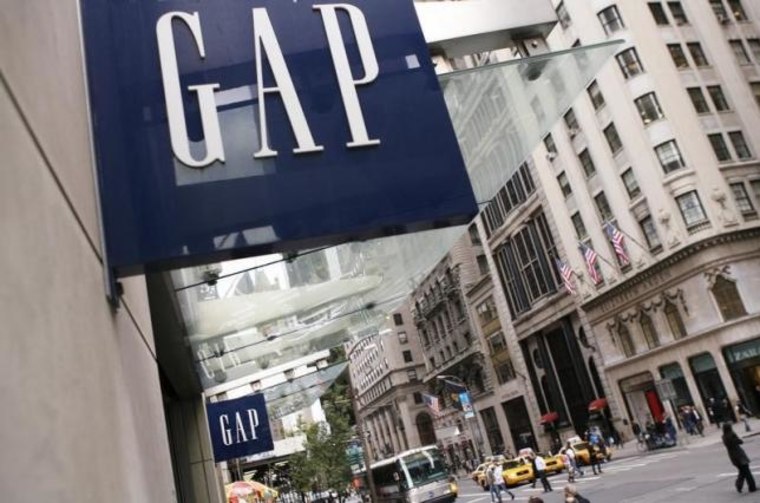 The Gap store is pictured on Fifth Avenue in New York