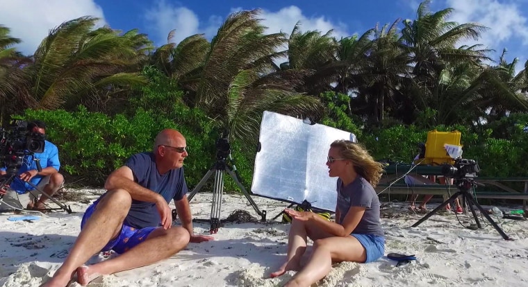 Stephanie Wear, a senior scientist with the Nature Conservancy tells Harry Smith that Palmyra is a unique place to research coral reefs because you can count its population with one hand. "It's got a population of four," says Wear. "There are very few places in the world that you can access to study coral reefs where you can really minimize human impacts."