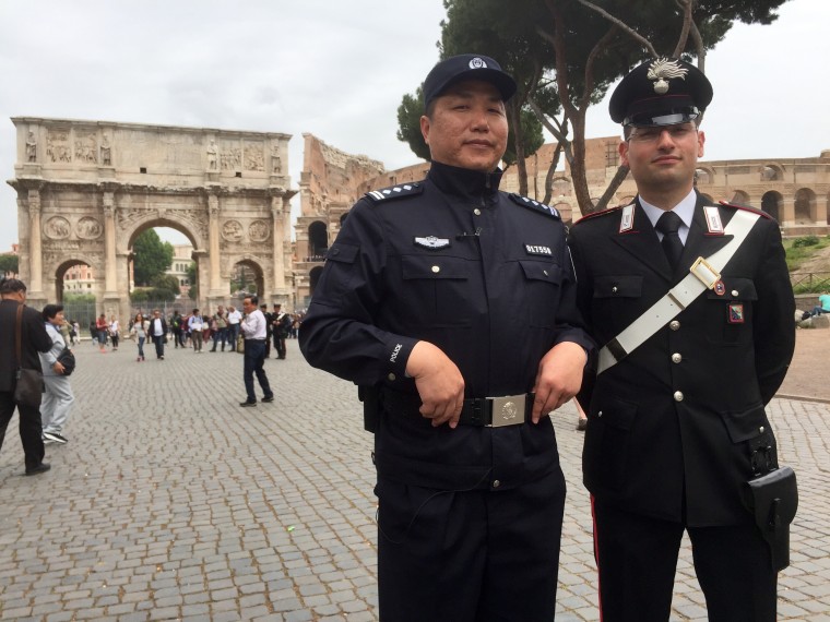 Image: Bo Pang and Italian police officer