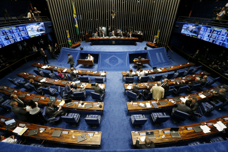 Image: Senate In Brazil Votes On Impeachment Of President Dilma Rousseff