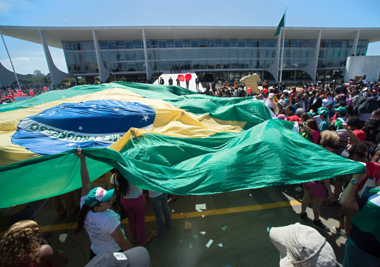 Image: Supporters of Dilma Rousseff