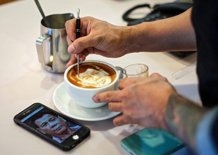 Image: Coffee art of Philippine President-elect Rodrigo Duterte