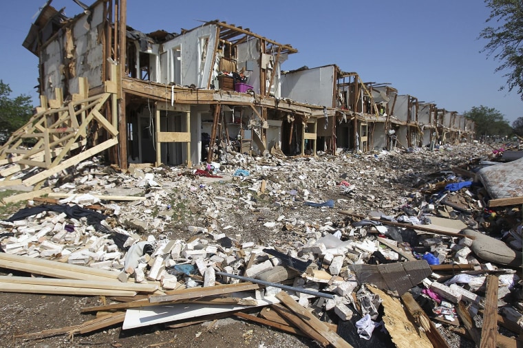 Image: The site of the fire and explosion at a fertilizer factory in West, Texas