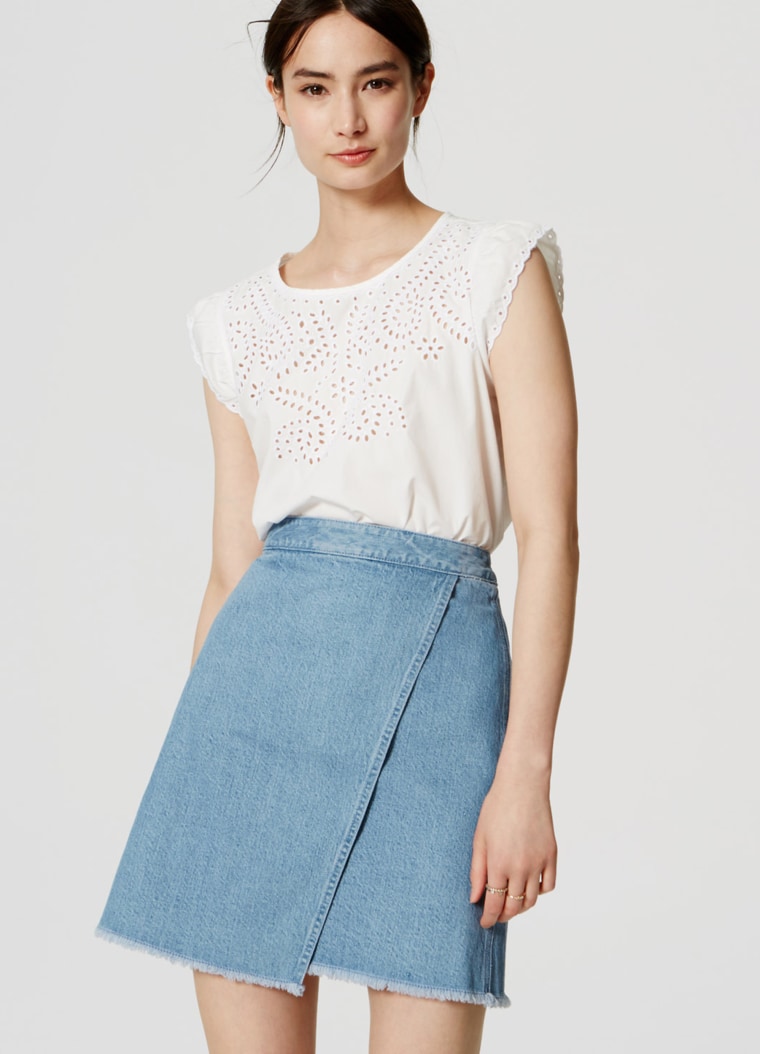 LOFT denim skirt