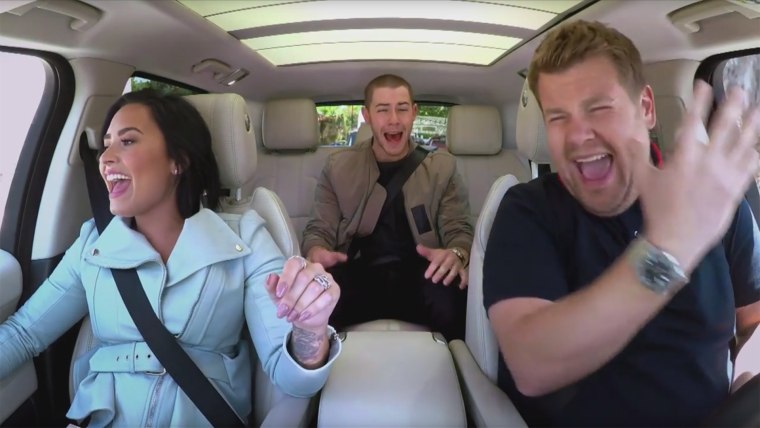 Demi Lovato and James Corden grill Nick Jonas on love life and purity rings