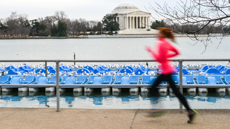 A runner in Washington, D.C.