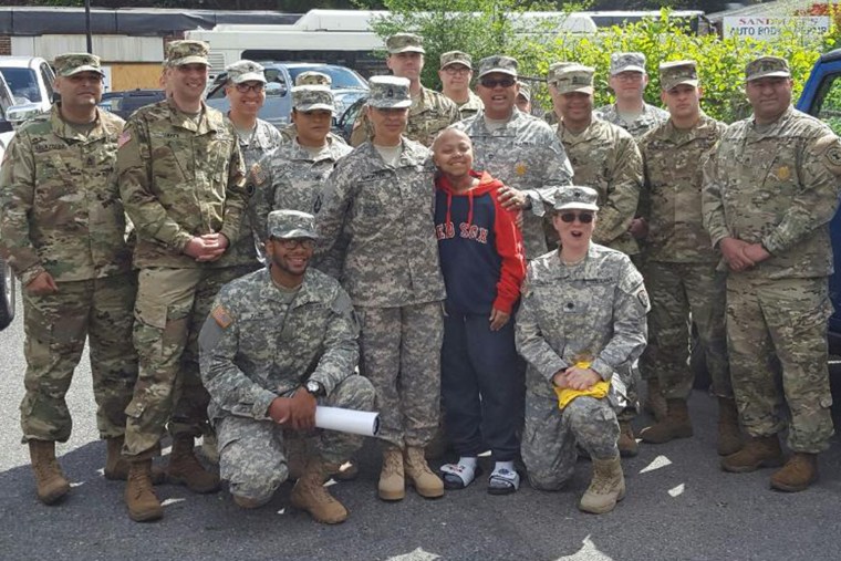 Teen cancer-survivor Christian Lopez got a surprise parade from local U.S. Army officers