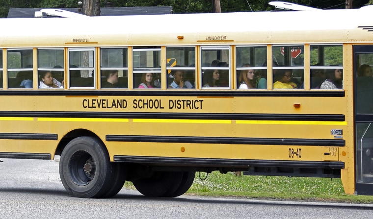 Image: An integrated group of Cleveland, Miss., public school students in 2015