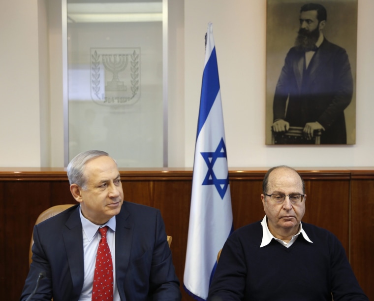 Image: Israel's Prime Minister Benjamin Netanyahu and Defense Minister Moshe Yaalon