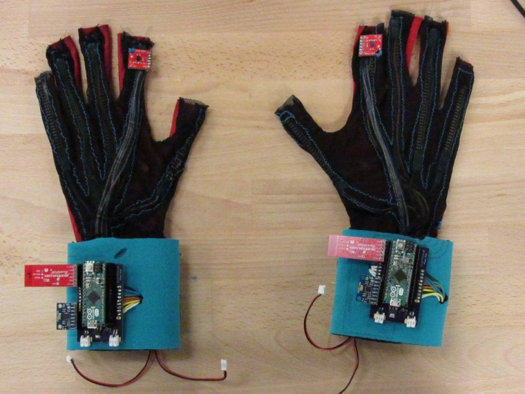 These "SignAloud" gloves translate American Sign Language into speech and text.