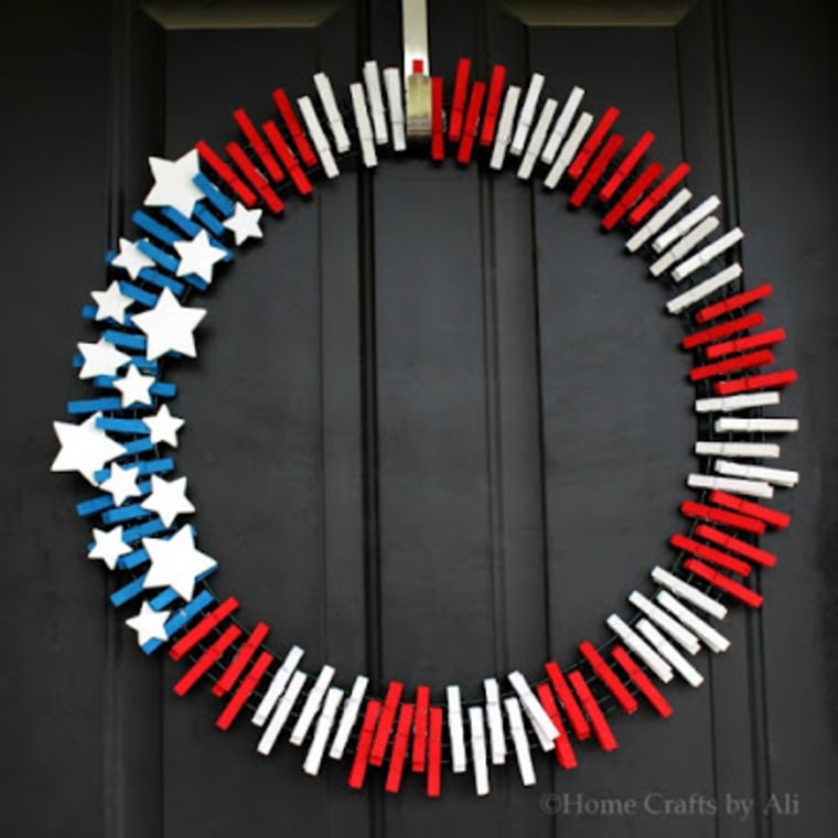 DIY clothespin wreath