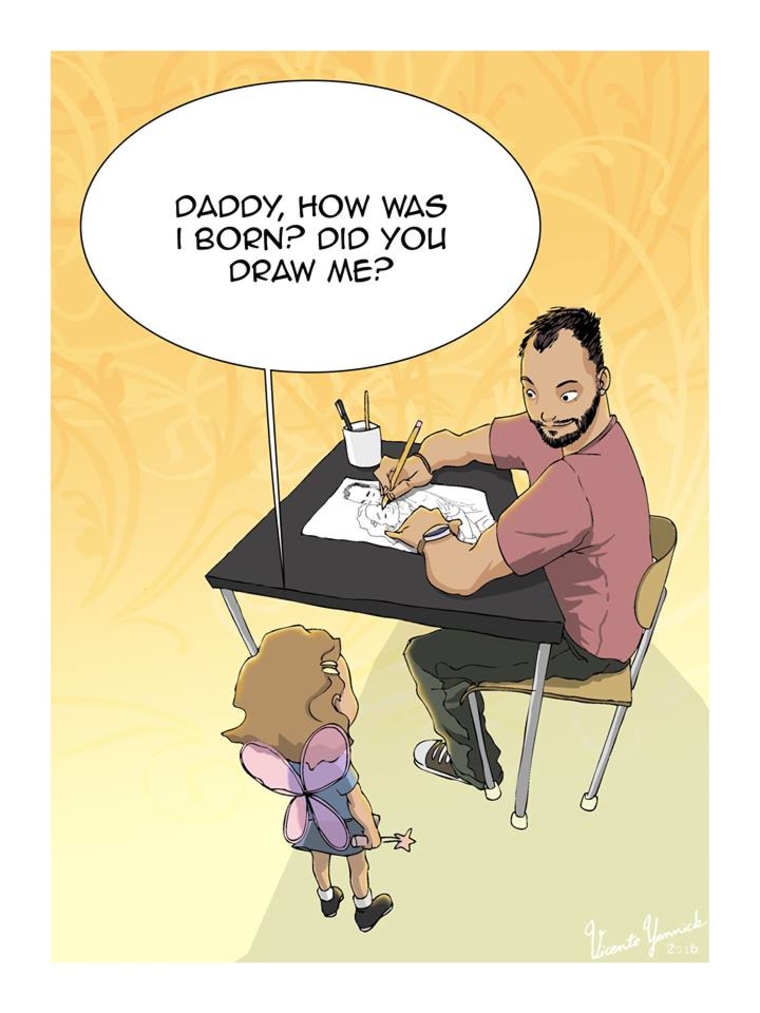 single dad cartoons