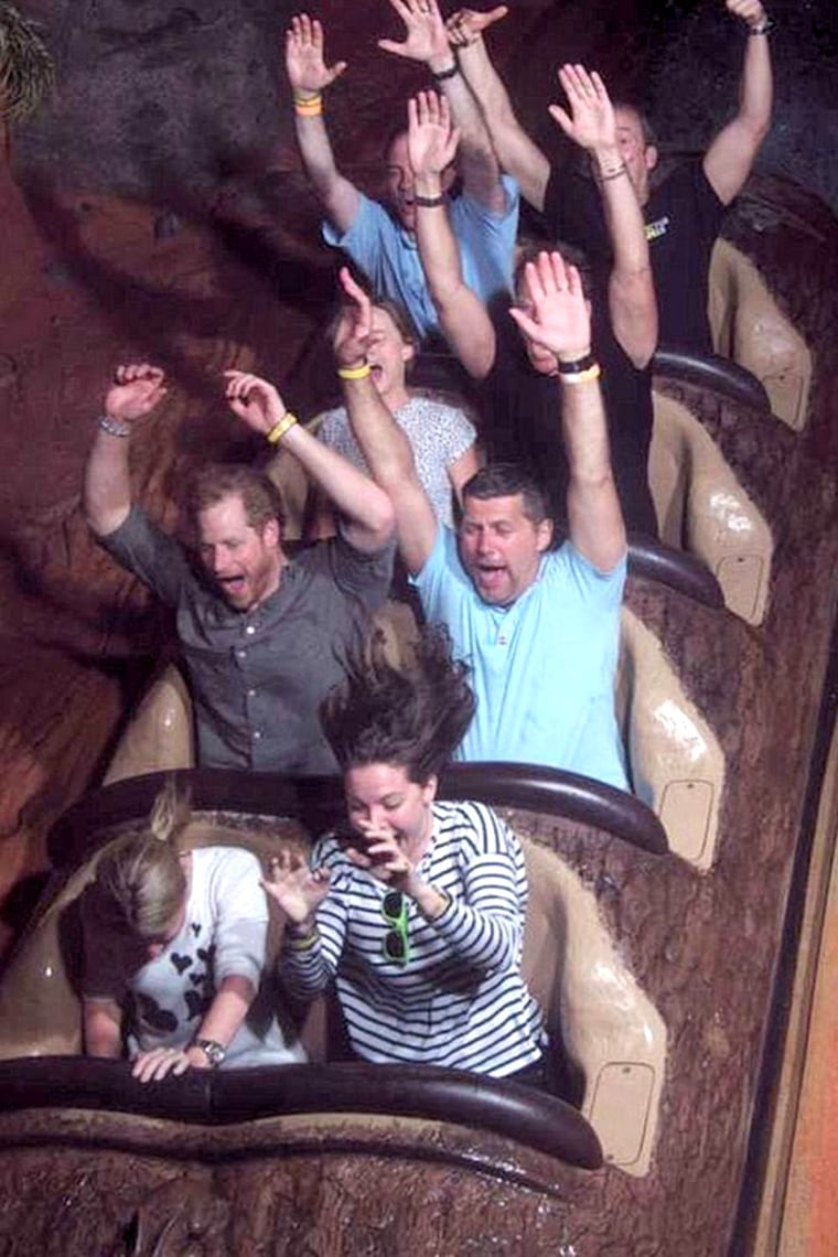 Prince Harry on Splash Mountain