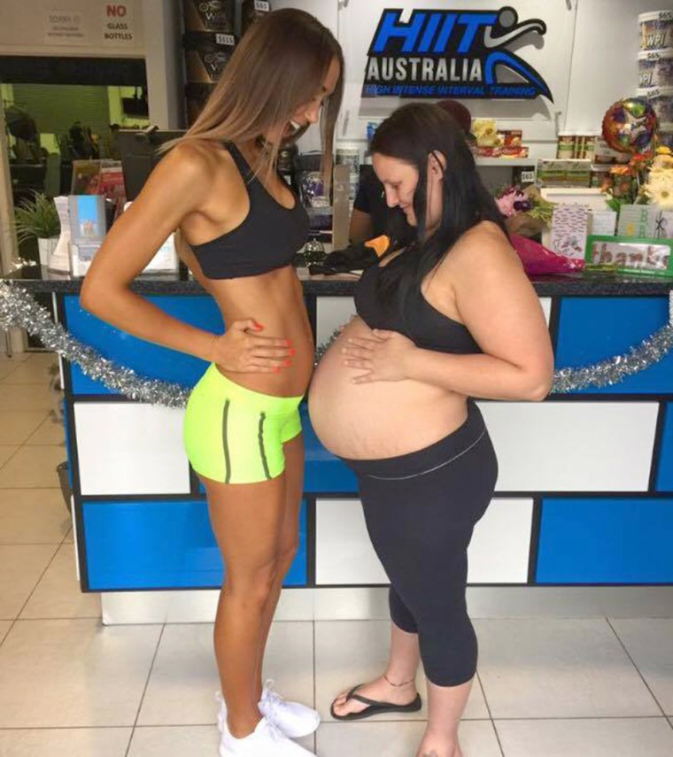 Viral pregnancy photo, babies