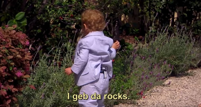 ethan throwing rocks on the baby bachelorette