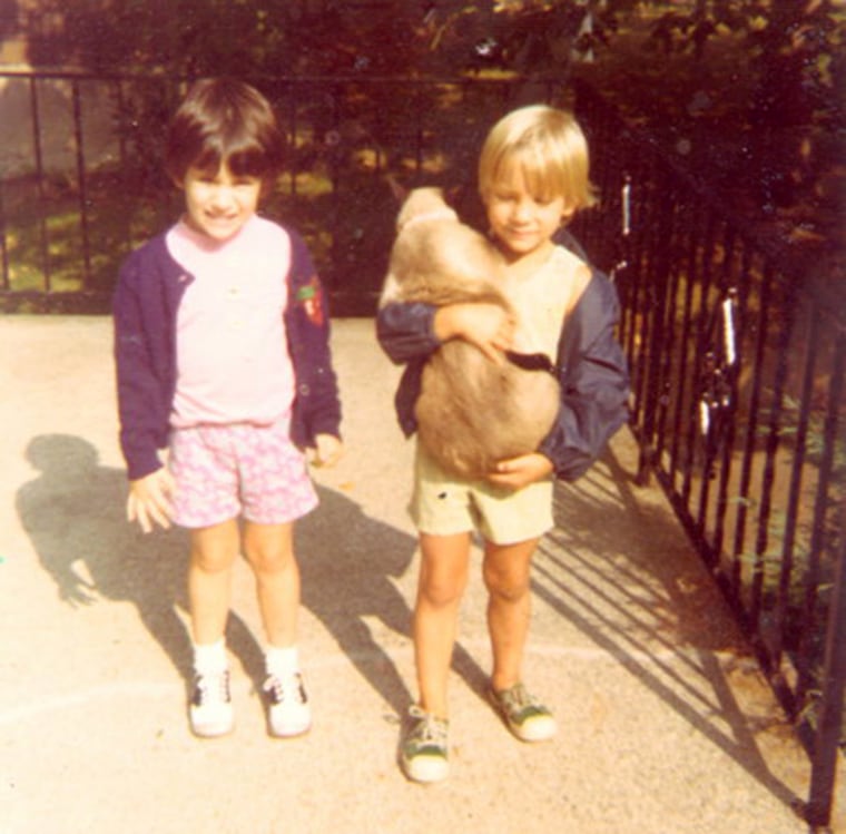 Kat Kinsman, left, as a child