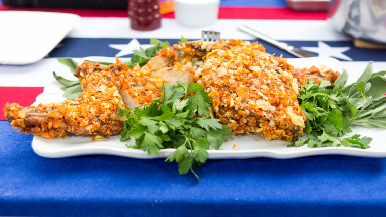 Sunny Anderson's Grilled BBQ Chip Pork Chops