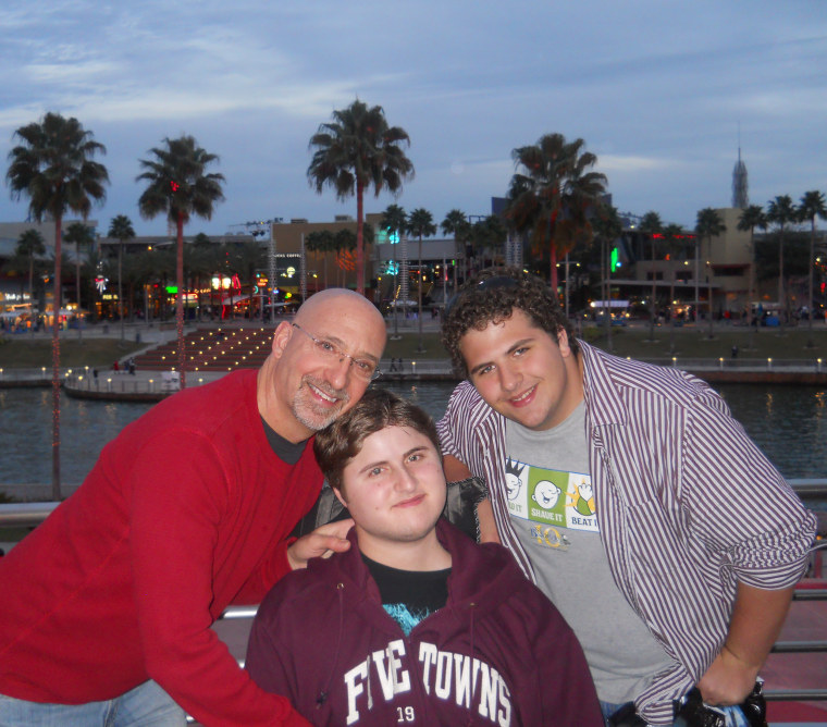 Brandon Myers with his family