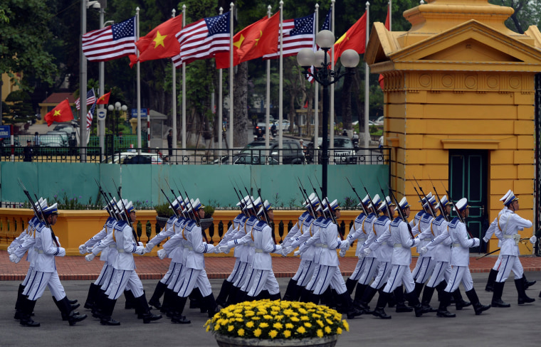 Image: Vietnamese navy honor guard in Hanoi