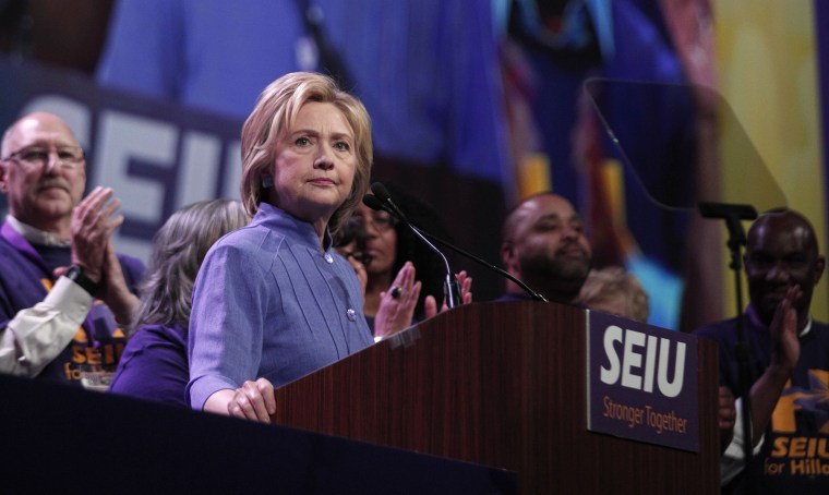 Image: Hillary Clinton Speaks At SEIU International Convention In Detroit