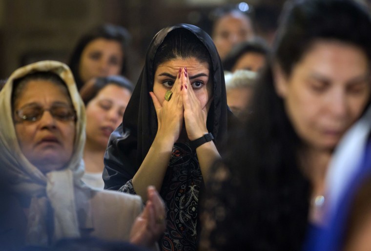 Image: Coptic Christians attend prayers for the victims of EgyptAir Flight 804 in Cairo