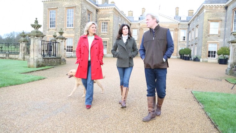 Charles Spencer (right) and his wife Karen (center) give Cynthia McFadden and the 'On Assignment' team an intimate tour of Althorp, the 500 year old home of the Spencer family.