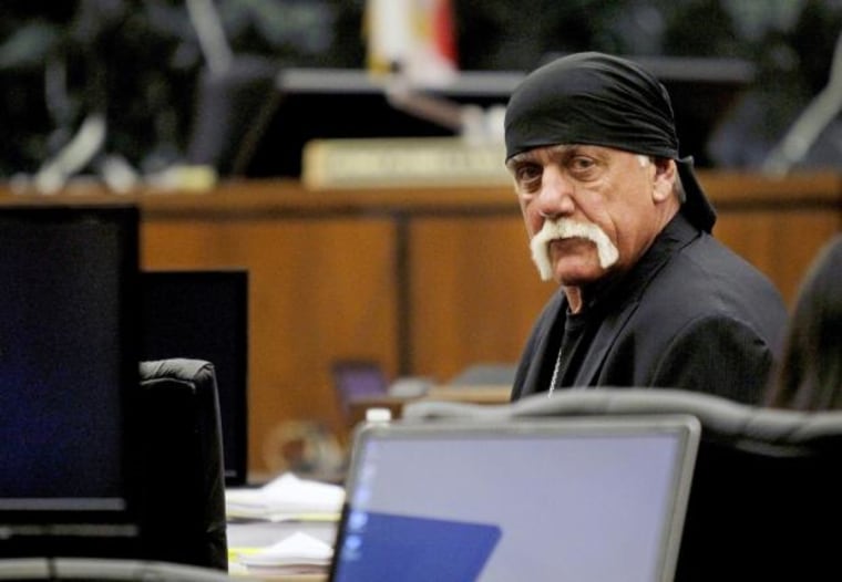 Terry Bollea, aka Hulk Hogan, sits in court during his trial against Gawker Media, in St Petersburg, Florida