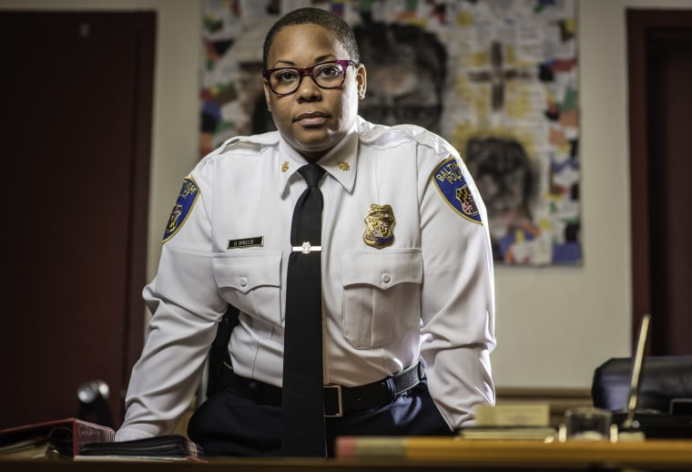 Maj. Sheree Briscoe of the Baltimore City Police Dept. is the newest commander of the city's Western District. The area is where Freddie Gray was arrested in April 2015; Briscoe was part of a leadership change after Gray's death in police custody.