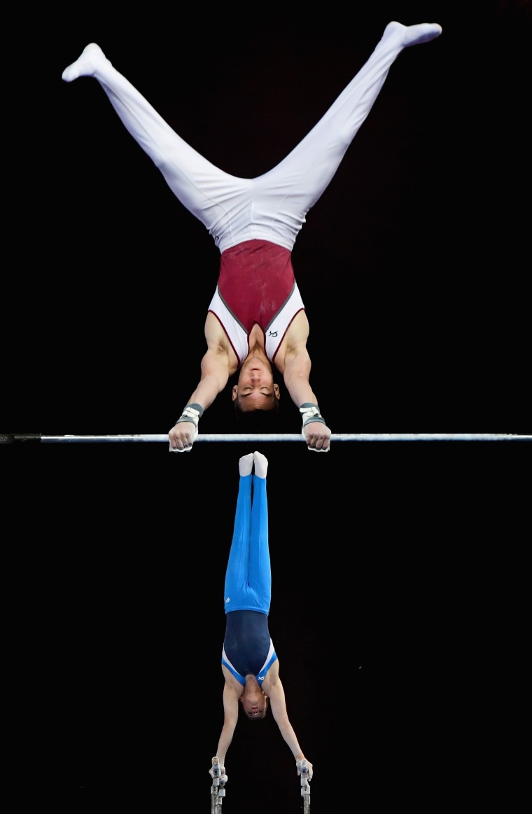 Image: Gymnasts compete in the Australian Gymnastics Championships