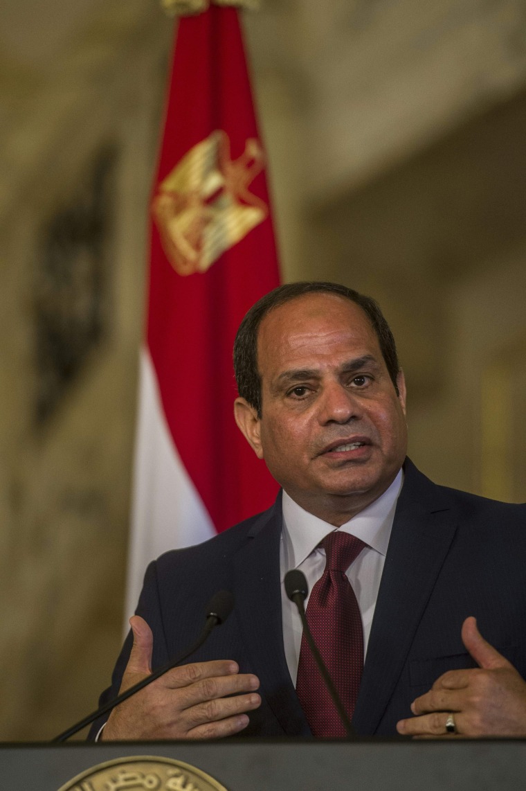 Image: Egyptian President Abdel-Fattah el-Sissi on April 17, 2016