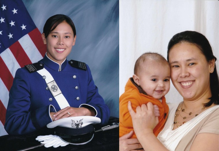Photos of Victoria "Tory" Pinckney and her son.