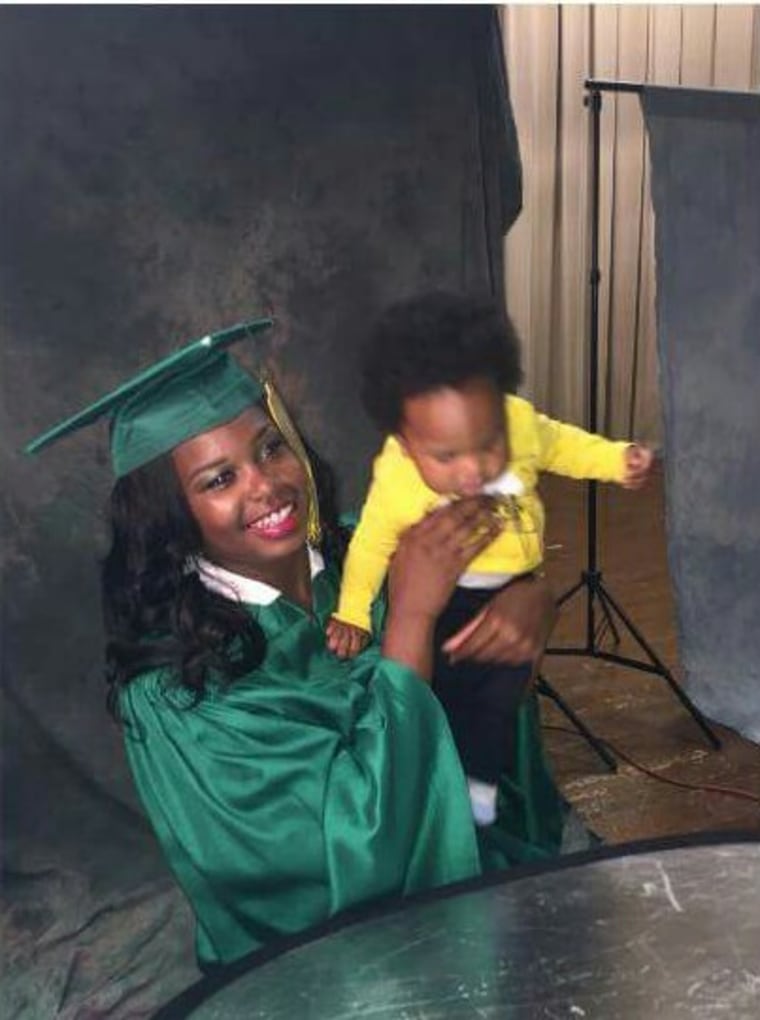 Myneshia Johnson and her son, Kylen.