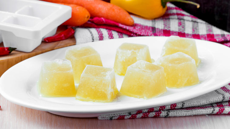 Chicken stock ice cubes